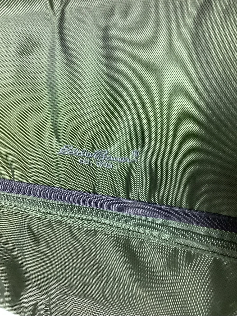 Eddie Bauer olive green nylon laptop bag